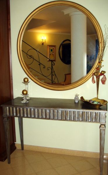 Specchio dorato - consolle argentata